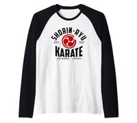 Shorin-Ryu Karate Do Arti Marziali Giappone Okinawa Maglia con Maniche Raglan
