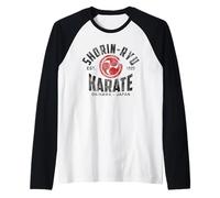 Shorin-Ryu Karate Do Arti Marziali Giappone Okinawa Vintage Maglia con Maniche Raglan
