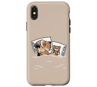 Shorkie addormentato con peluche per gli amanti dei cani simpatici animali domestici Custodia per iPhone X/XS