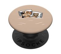 Shorkie addormentato con peluche per gli amanti dei cani simpatici animali domestici PopSockets PopGrip Adesivo