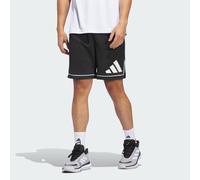 adidas Uomo Basketball Badge of Sport Short, Black/White, L 5 inch