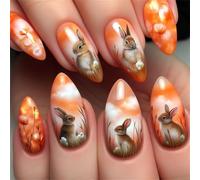 Short Almond Press On Nails 24pcs Gradienti Falsi In 12 Dimensioni Bastoncini Acrilici Falsi Lucidi Per Le Colle Acriliche Da Donna Unghie Per Donne Clean