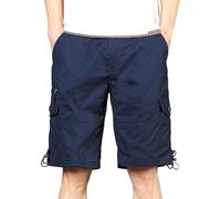Short Cargo Homme Coton Bermuda Été Respirant Multi Poches avec Élastique Coton Shorts De Comodi décontracté Poids Léger Le Golf Basketball Campeggio Randonnée Short De Sport Homme