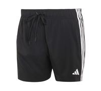 adidas Uomo 3 Stripes Swim 5 inch Swimwear, Black/White, M