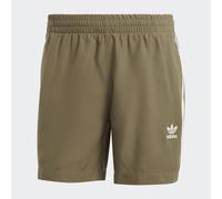 Short da nuoto Originals adicolor 3-Stripes Olive Strata / White 2XL