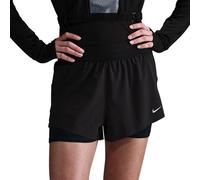 Nike Running - Swift Dri-FIT - Pantaloncini 2in1 da 3" neri a vita medio alta-Nero M