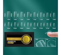 Short French Nails TIPS Con Finitura Trasparente E Dimensioni Multiple False Per Gel Naturale O Salone Punte Per Unghie Imposta La Qualità Del Salone