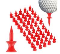 Short Golf Tees - Portable Double Layer, 50/100pcs Golfing Tees | Reusable Golf Accessories, Durable Low Friction Tee Set, Enhances Ģolf Training for Women Men Beginners and Professionals