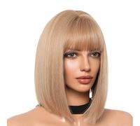 Short Highlight Wig | Bob Wig For Women | Heat Resistant Bob Wig | Short Natural-looking Wig | Short Bob Hair Wig Heat-Resistant Synthetic Hair Fiber For Your Daily Activities