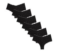 Short Intimo Donna Mutande a Vita Media in Cotone e Modal Pacco da 6-9-12 Slip Bianco o Nero con Pizzo sul retro M1802 Taglie M L XL XXL 3XL Culotte Intima di Marca, Comodo, Sexy, Elasticizzato