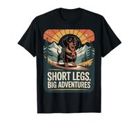 Short Legs Big Adventures Bassotto Trekking Montagna Maglietta