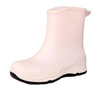 Short Rain For Womens Ankle Rainbooot Garden Boot Ladies Rubber Outside Work With Comfort High Heels Scarpe Donna Argento, bianco, 38 EU