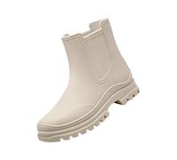 Short Rain For Womens Ankle Rainbooot Garden Boot Ladies Rubber Outside Work With Comfort Matrimonio Scarpe Donna Argento, bianco, 41 EU