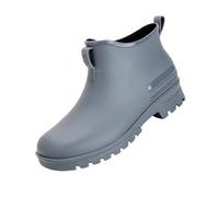 Short Rain For Womens Ankle Rainboot Garden Boot Ladies Rubber Outside Work With Comfort Donna Scarpe 37 Nero, grigio., 35 EU