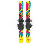 Short Skis for Snow | 99 cm | Skiblades Snowblades Skiboards Little Short Skis | Snowfeet* (RETRO | SNOWBOARD BINDINGS)