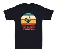 Short Sleeve?The Chicken Whisperer T-Shirt Funny Farm Animal Farmer Vintage Men's T-Shirt?Top Black 3XL