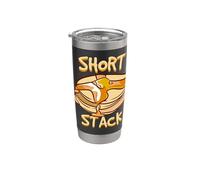 Short Stack Divertente Pancake Amante Bicchiere termico in acciaio inox doppia parete