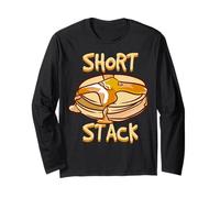 Short Stack Divertente Pancake Amante Maglia a Manica