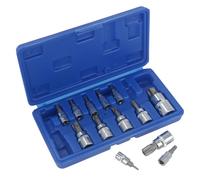 Short Tamper Torx Security Star Bits Set di unità miste antimanomissione T8...