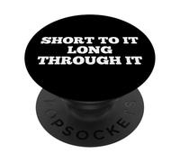 Short To It Long Through It Homerun Hitter League Baseball PopSockets PopGrip Adesivo