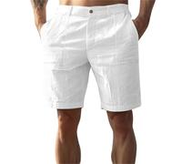 Short Uomo Pantaloni Corti Estivi Pantaloncini Cargo Estivo Tasche Short Uomo Cotone Larghi Baggy Corto Pantaloni Lavoro Corti Militari Abbigliamento Tennis Bianco XXL
