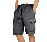 Short Uomo Running Shorts Bodybuilding Beach Estivo Tuta Corta Pantaloni da Lavoro Corti Pantaloni Tuta Accessori Eleganti Crossfit Pantaloncini Uomo Corti Grigio Scuro XL