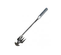 (Short, White) Heavy Duty Weeding Tool with Handle Wear Resistant Planting Supplies for Courtyard