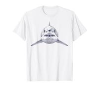 Shortfin MAKO Shark Face Vintage Incisione Ocean Species Maglietta