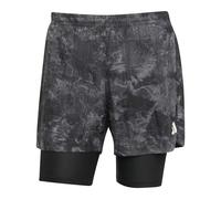 Shorts 2 in 1 adidas Own the Run Spray Dye Gris L