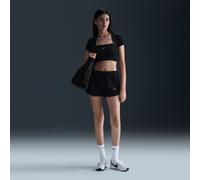 Shorts a vita media 8 cm Nike Sportswear Chill Waffle - Donna - Nero L (IT 48-50)