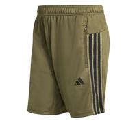 adidas Homme Workout Essentials all-Set 3-Stripes Knit Short, Olive Strata/Black, L 5 inch