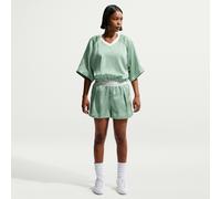 Shorts ampi a vita media in raso Nike - Donna - Verde XXL (IT 56-58)