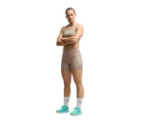 Shorts compressivi Puma HYROX Essential 5" Marrone Blu Donna, Taglia L