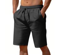 Shorts Cotone Pantaloni Corti sotto Basketball Shorts Pantalone Short Cargo Uomo Tute Vintage Basketball Pantaloni Bermuda Cotone Tattici Pantaloncini Sportivi Nero M