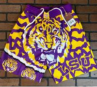 Shorts Da Basket LSU TIGERS Mitchell & Ness Jumbotron 2.0 ~Nuovo~