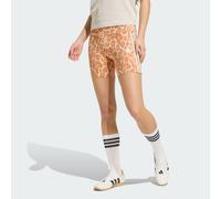 Shorts da biker con stampa leopardata e 3-strisce di Seasonal Essentials Multicolor / Beige XS