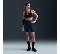 Shorts da ciclista 20 cm a vita alta senza cucitura anteriore Nike Universa - Donna - Blu XS (IT 36-38)