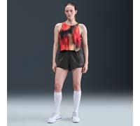 Shorts da running 2 in 1 a vita media Dri-FIT 8 cm Nike Swift - Donna - Grigio M (IT 44-46)