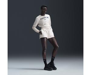 Shorts dal fit ampio a vita alta Nike Phoenix Fleece - Donna - Marrone L (IT 48-50)