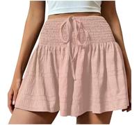 Shorts Donna,Pantaloncini da Donna A Vita Alta con Coulisse, Estivi E Casual, Ideali per La Spiaggia, I Viaggi E Le Vacanze.