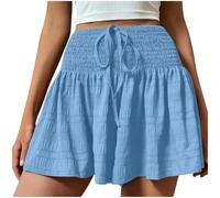 Shorts Donna,Pantaloncini da Donna A Vita Alta con Coulisse, Estivi E Casual, Ideali per La Spiaggia, I Viaggi E Le Vacanze.