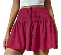 Shorts Donna,Pantaloncini da Donna A Vita Alta con Coulisse, Estivi E Casual, Ideali per La Spiaggia, I Viaggi E Le Vacanze.