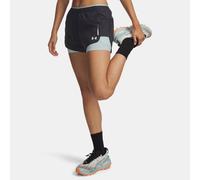 Shorts foderati Under Armour Explor Trail Ultra da donna Anthracite / Enamel Blu M