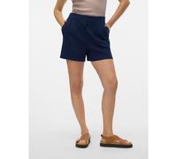 Shorts larghi, vita alta Blu XS Tinta unita