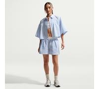 Shorts loose fit a righe a vita media Nike Chill Poplin - Donna - Blu