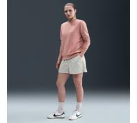 Shorts loose fit a righe a vita media Nike Chill Poplin - Donna - Grigio M (IT 44-46)