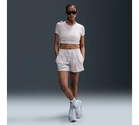 Shorts stampati in French Terry a vita media 10 cm Nike Sportswear Chill Terry - Donna - Marrone M (IT 44-46)