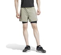 Shorts training gym 2 in 1 Beige S Tinta unita