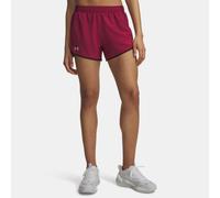 Shorts Under Armour Fly-By da 8 cm (3") da donna Claret / Ox Blood / Riflettente S