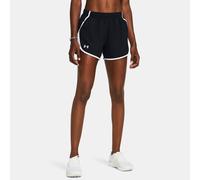 Shorts Under Armour Fly-By da 8 cm (3") da donna Nero / Bianco / Riflettente M